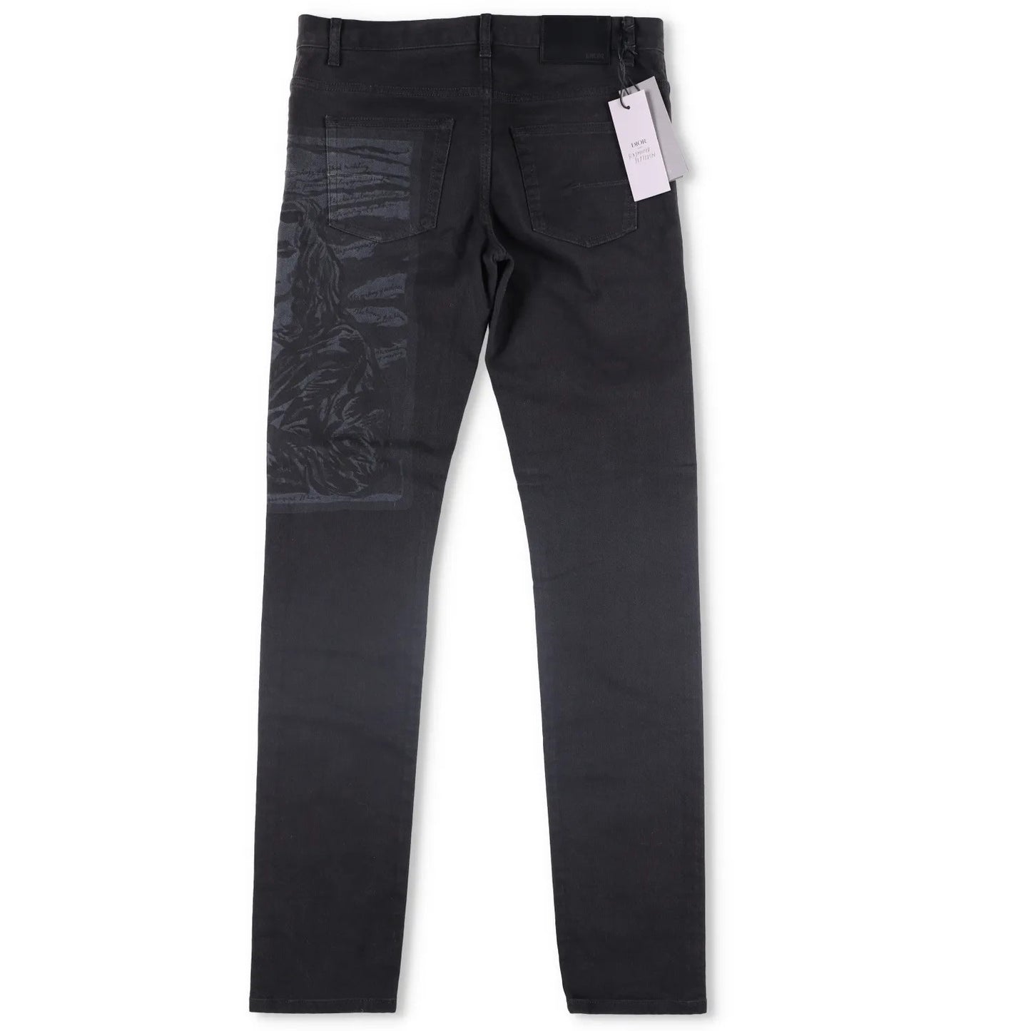 DIOR HOMME Mens Skinny Mona Lisa Jeans Black Stretch Denim Size 29 RRP 685 — View 5