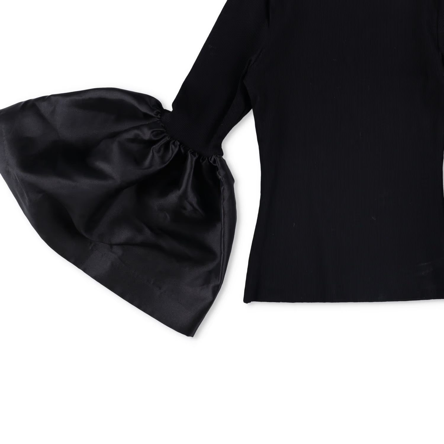 Marques'Almeida Womens Turtleneck Blouse Mikado Puff Longsleeve Black XS RRP 255 — View 3