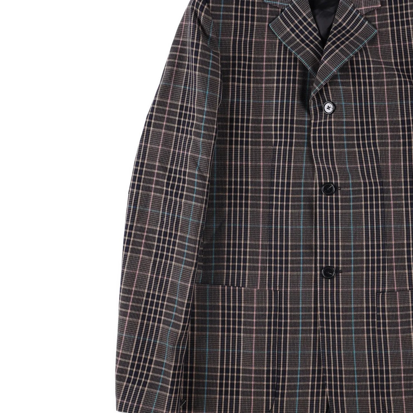 RAF SIMONS Mens Plaid Cotton Blend Jacket Multicoloured Casual RRP 750 — View 4