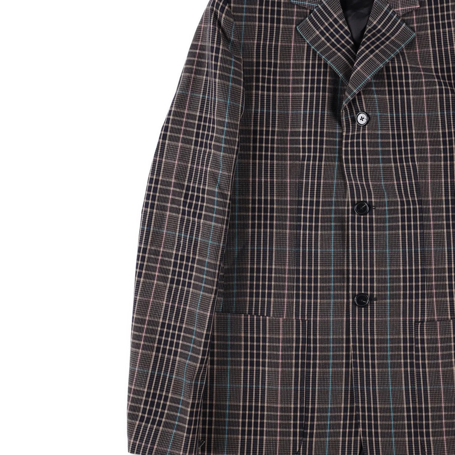 RAF SIMONS Mens Plaid Cotton Blend Jacket Multicoloured Casual RRP 750 — View 4