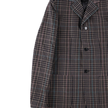 RAF SIMONS Mens Plaid Cotton Blend Jacket Multicoloured Casual RRP 750 — View 4
