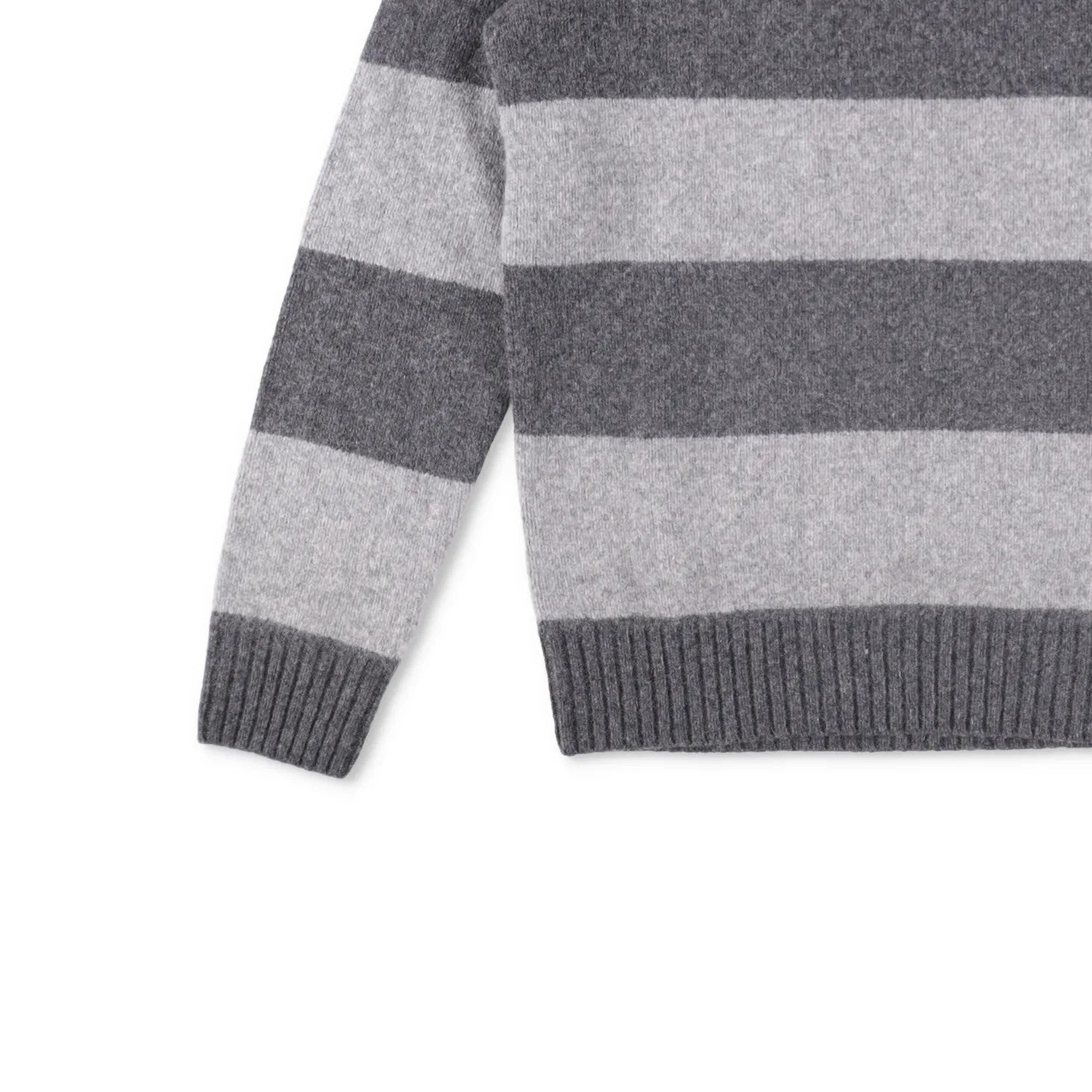 POLO RALPH LAUREN Mens Jumper Grey Knit Logo Striped Long Sleeve Size S RRP 395 — View 3
