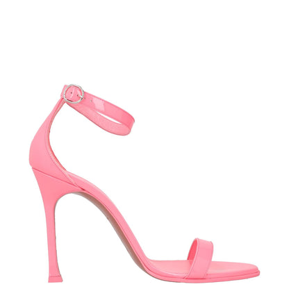 AMINA MUADDI Womens Strappy Heels Pink Leather Stiletto Open Toe UK 7 RRP 600