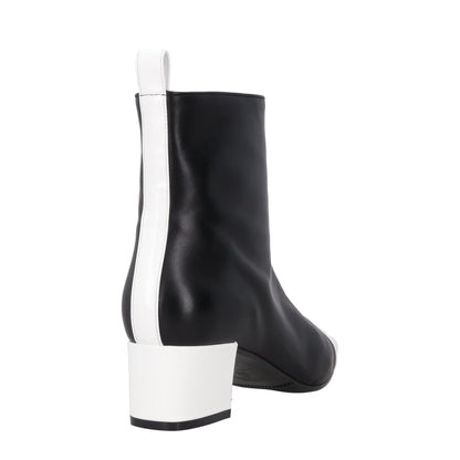 CAREL PARIS Womens Estime Leather Ankle Boot Black Block Heel Toe Cap UK6 RRP445 — View 6