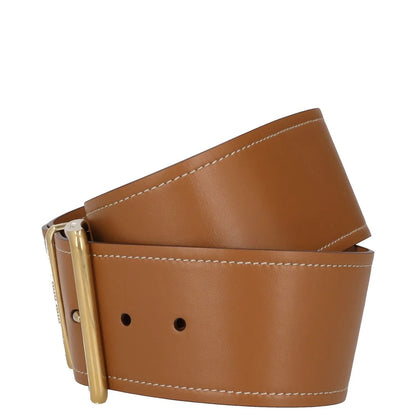MIU MIU Womens Waist Belt 6Cm Wide Calf Leather Brown Gold Hardware 80 RRP 535 — View 3
