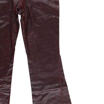 MUGLER Womens Jeans Flared Leg Denim Burgundy High Rise Size 40 RRP 770 — View 5