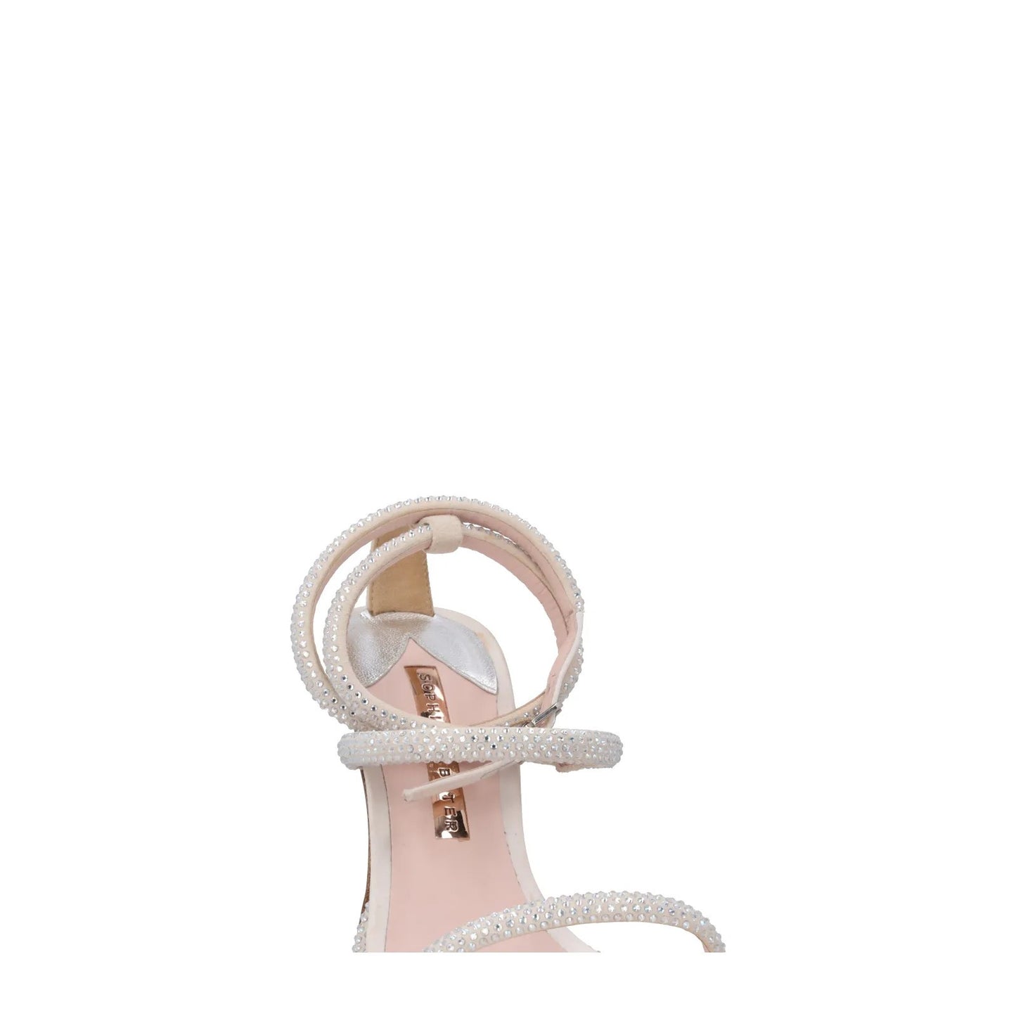SOPHIA WEBSTER Womens Callista Strappy Suede Sandal 100 White Buckle UK 3 RRP750 — View 3