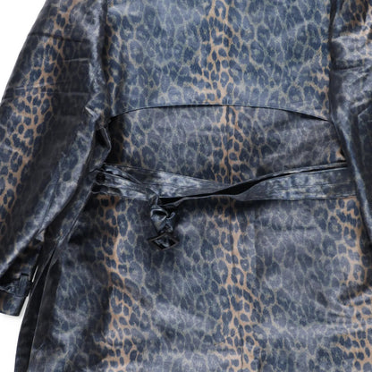 DIOR HOMME Mens Jacket Trench Overcoat Belted Leopard Print Grey Size 48 RRP1850 — View 6