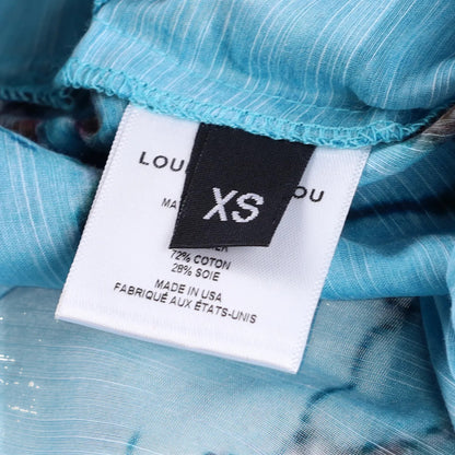 LOUISA BALLOU Womens Trousers Wide Straight Leg Turquoise Stone Blue XS RRP 510 — View 9