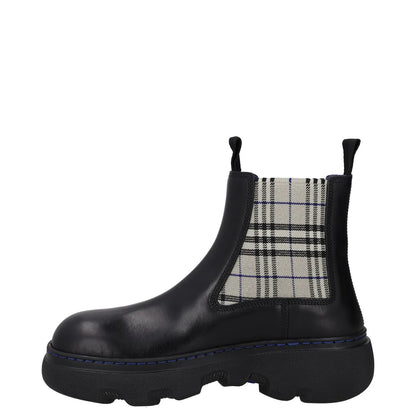 BURBERRY Womens Burb Creeper Chelsea Boot Flat Check Pattern Black UK3 RRP 828 — View 4