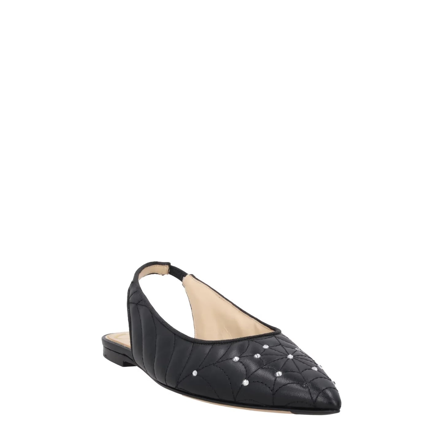 CHARLOTTE OLYMPIA Womens Nurmi Flat Leather Flats Ballerinas Black EU 37 RRP565 — View 2