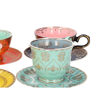 POLS POTTEN Set Of 4 Grandpa Tea Set Teacups and Saucers Multicoloured OS RRP115 — View 12