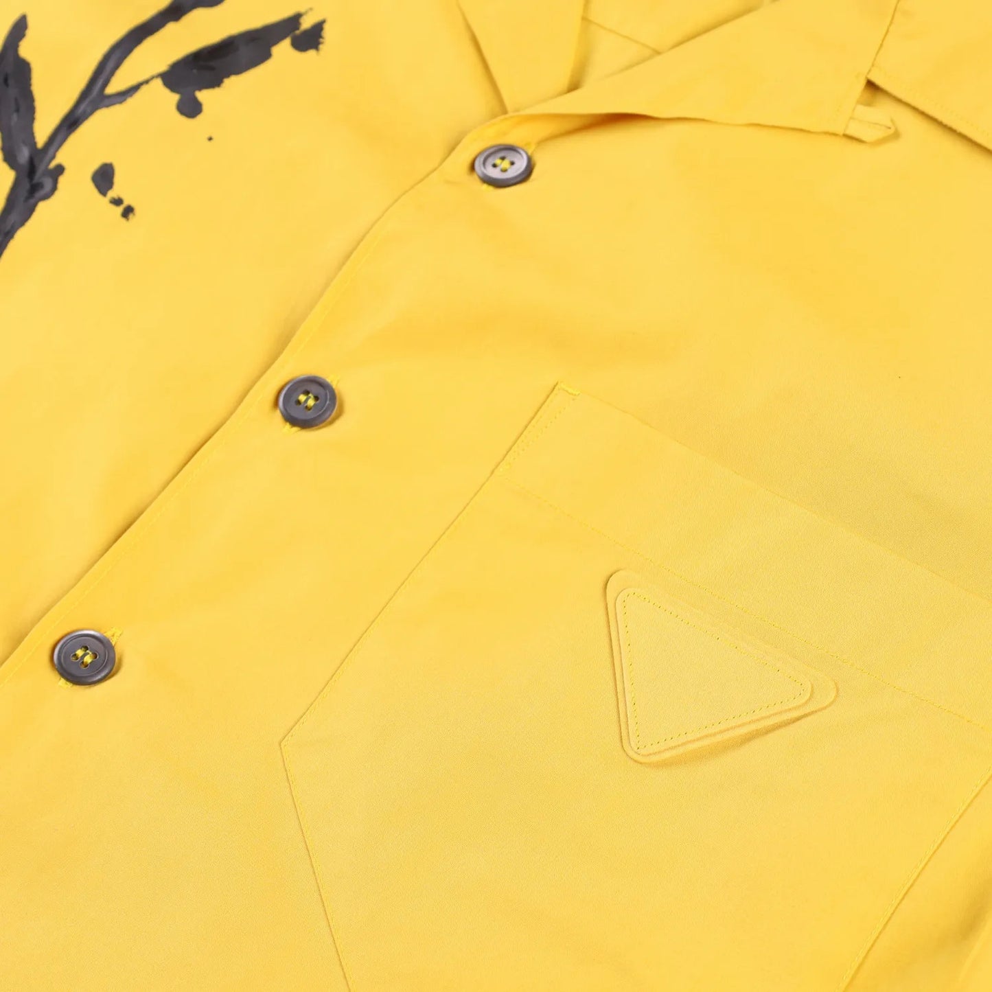 PRADA Mens Shirt Colourblock Short Sleeve Yellow Large Graphic Design XS RRP1100 — View 7
