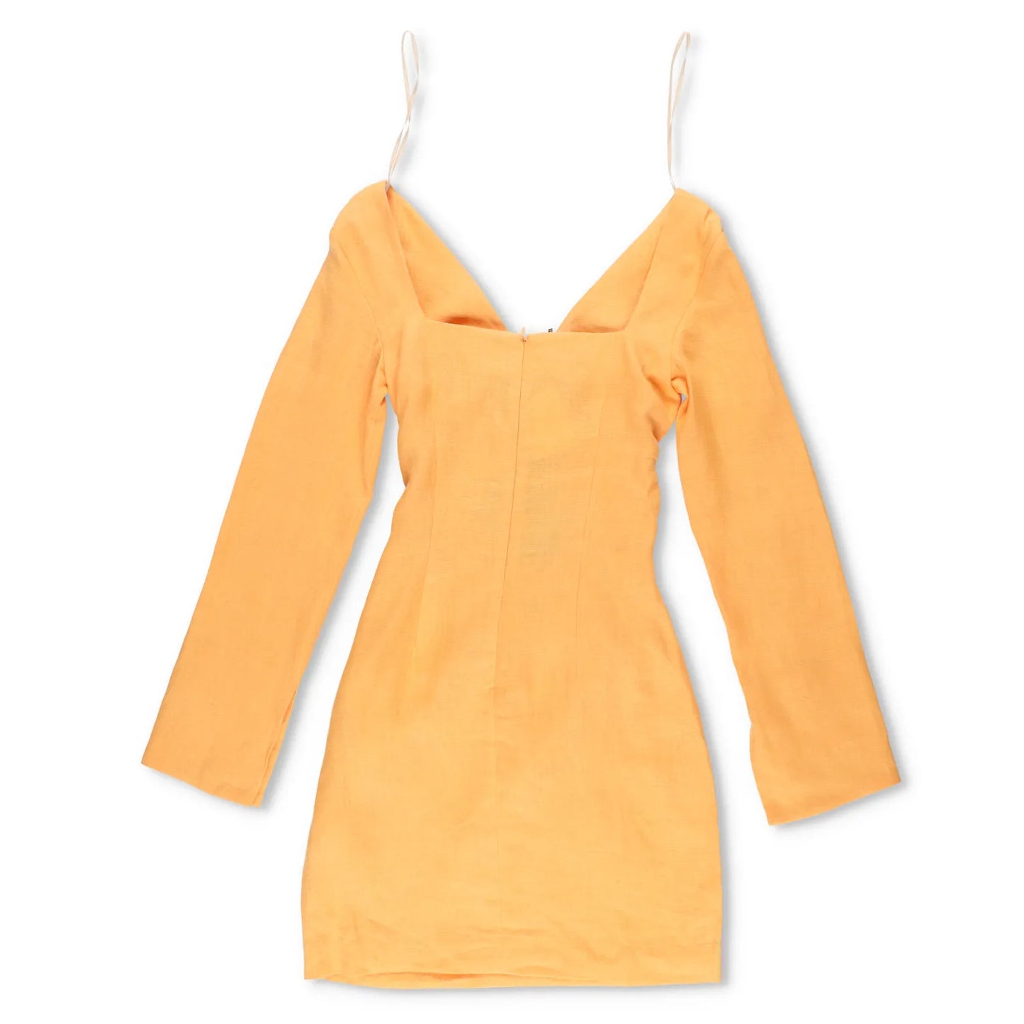 NANUSHKA Womens Gilia Mini Dress V-Neck Long Sleeve Ruched Orange Tie XXS RRP540 — View 8
