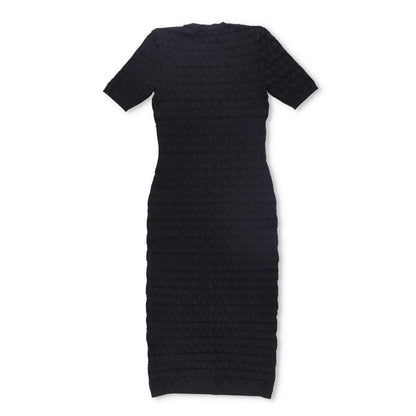VALENTINO Womens Knit Midi Dress Black Round Neck Half Sleeve Large RRP 1850 — View 7