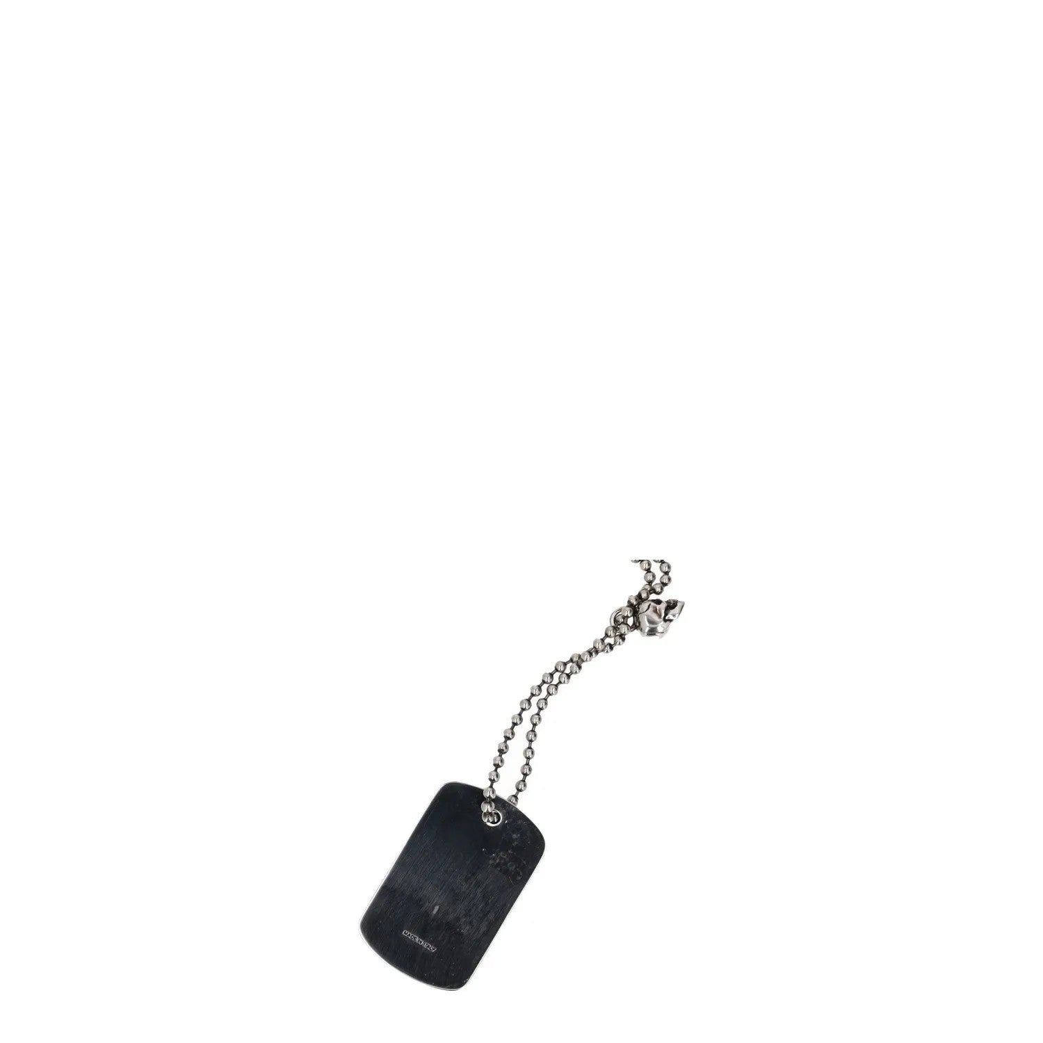 ALEXANDER MCQUEEN Unisex Adults Necklace Dog Tag Silver One Size RRP 300 — View 4