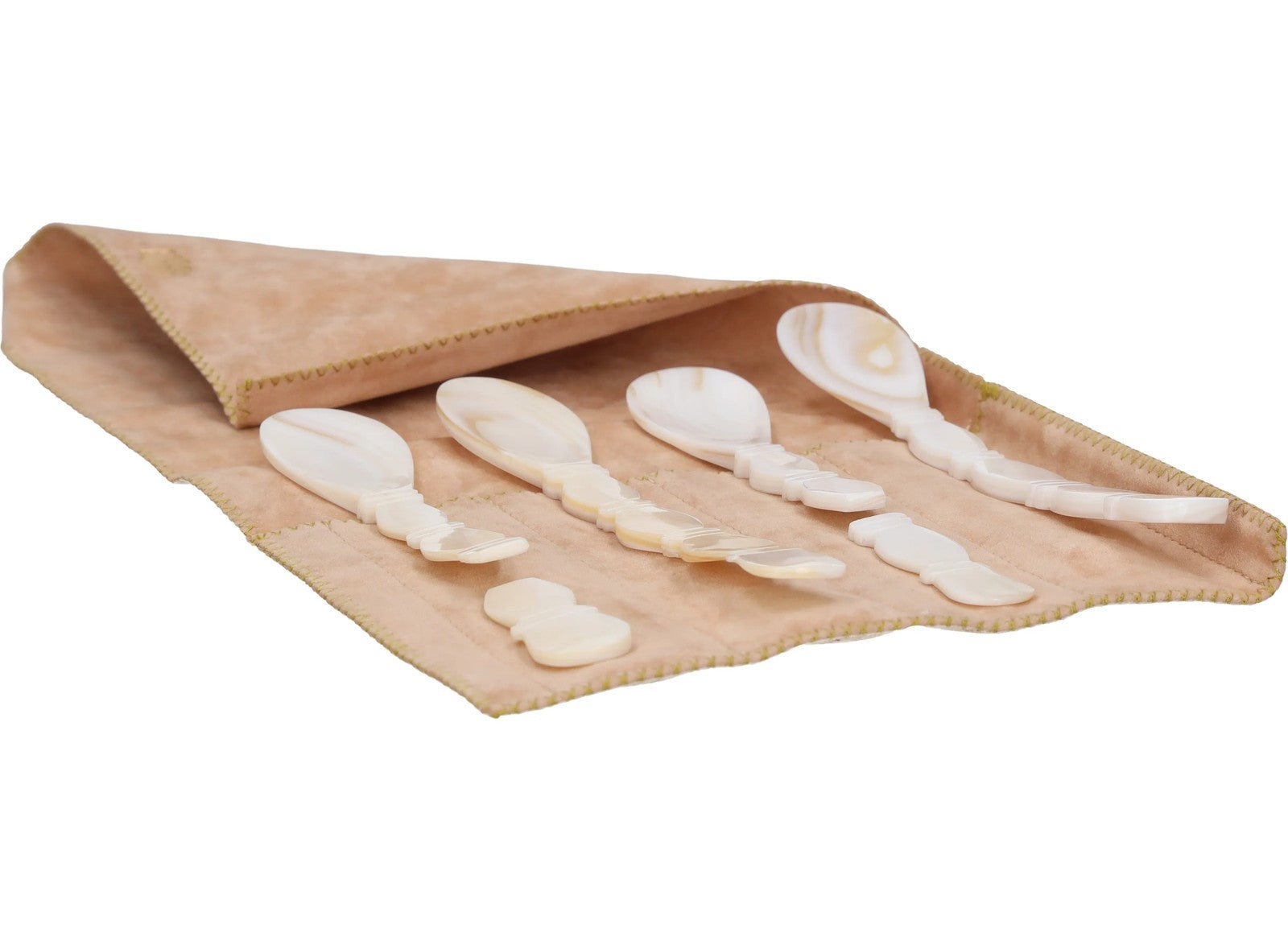 Gohar World Mother Of Peal Set Of 4 Column Spoon Glossy Finish White OS RRP 291 — View 5