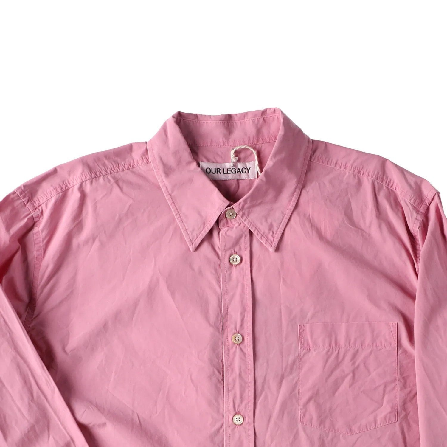 OUR LEGACY Mens Beyond Button Up Poplin Shirt Pink Collared Size 48 RRP 270 — View 3