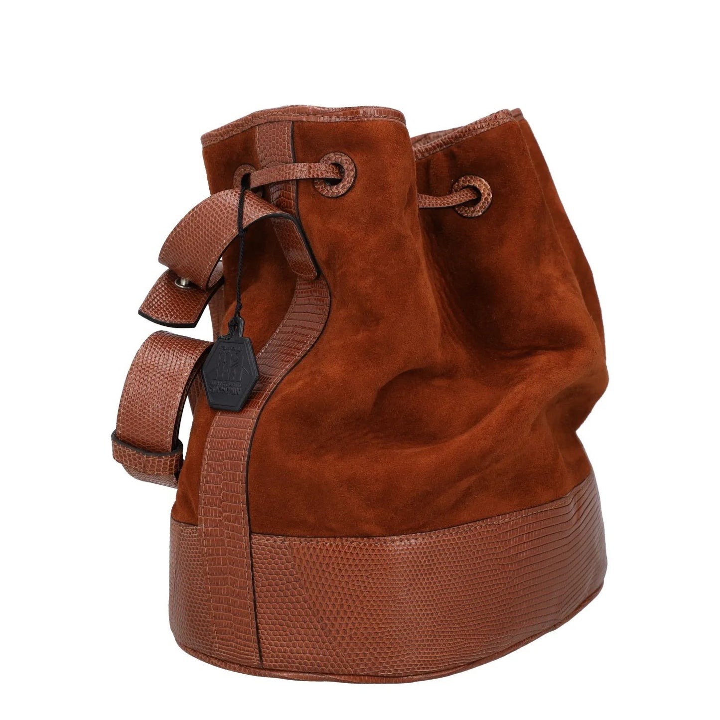 HUNTING SEASON Womens Shoulder Bag Brown Leather Drawstring OS RRP 855 — View 6