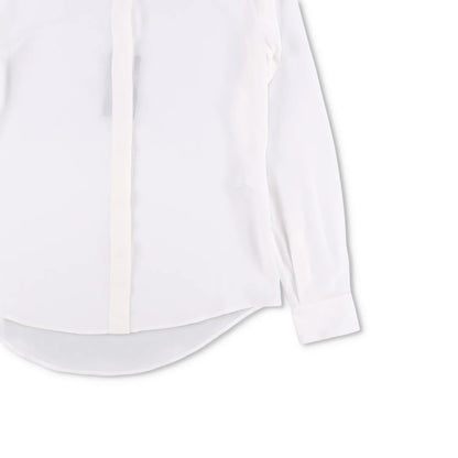 SAINT LAURENT Womens Blouse Long Sleeve Relaxed Fit White Size 36 RRP 660 — View 4