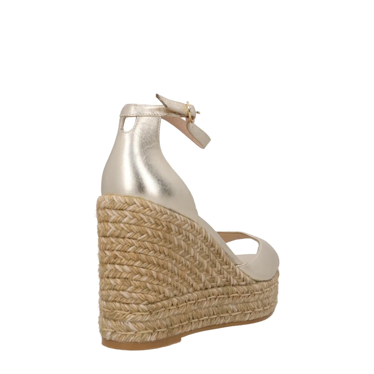 STUART WEITZMAN Womens Nudistcurve Espadrilles Wedge Leather Gold UK 8.5 RRP 375 — View 6