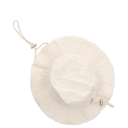 JACQUEMUS Unisex Jacqu Le Bob Artichaut Hat Neutrals Logo Strap Size 60 RRP 125 — View 7