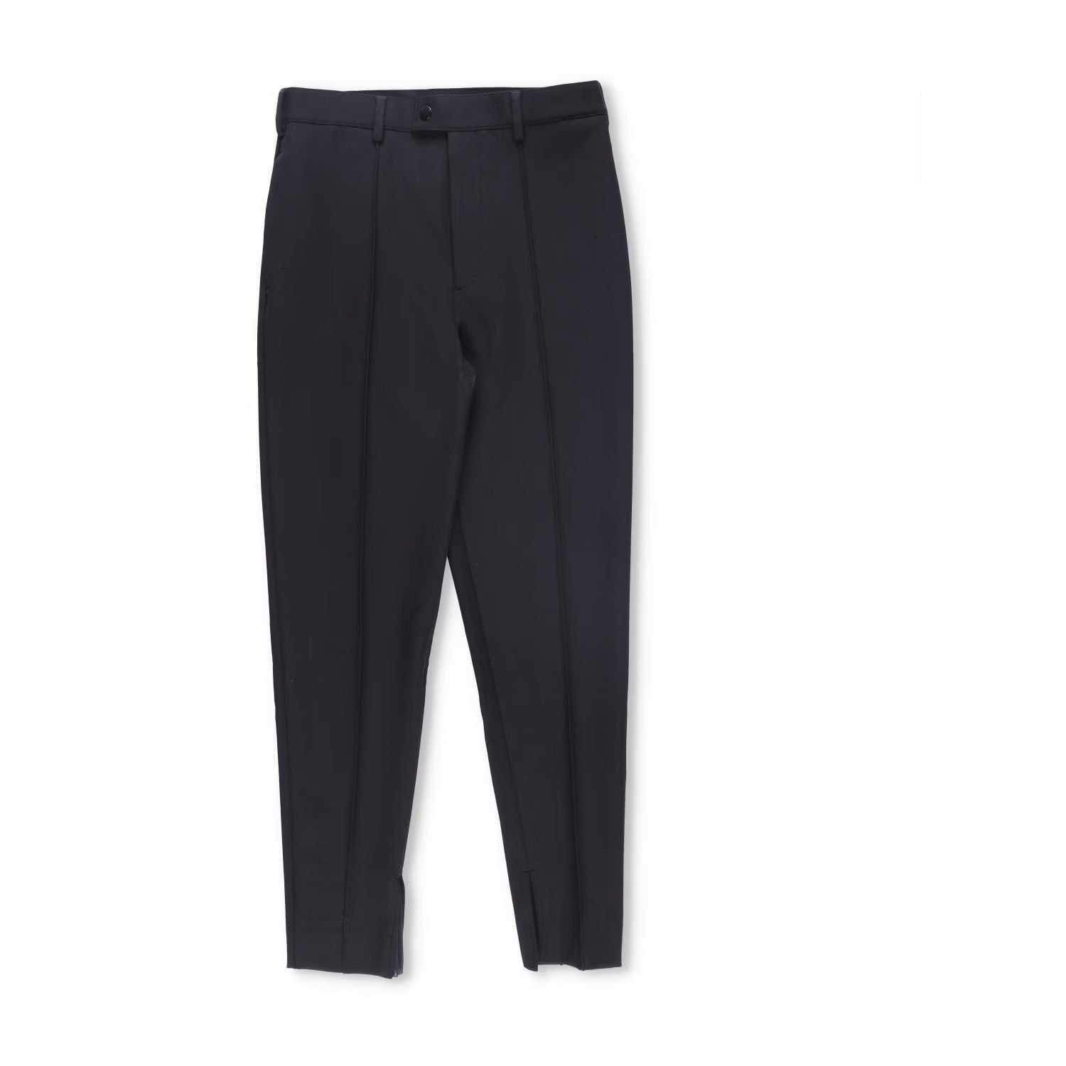 PRADA Men Tapered Trousers Black Dress Pant Pleated Tapered Flat Front 48 RRP950