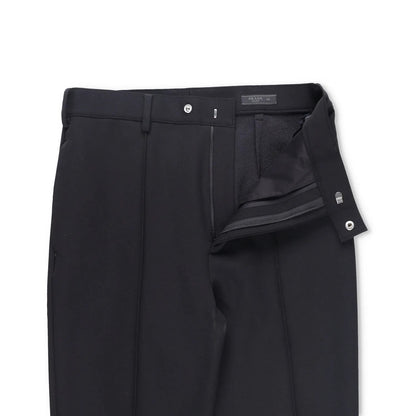 PRADA Men Tapered Trousers Black Dress Pant Pleated Tapered Flat Front 48 RRP950 — View 5
