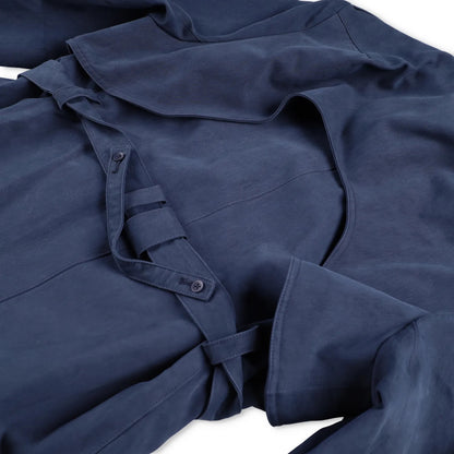SINEAD O'DWYER Womens Trench Coat Cotton Drill Blue Wast Belt Long 12 RRP 2110 — View 7