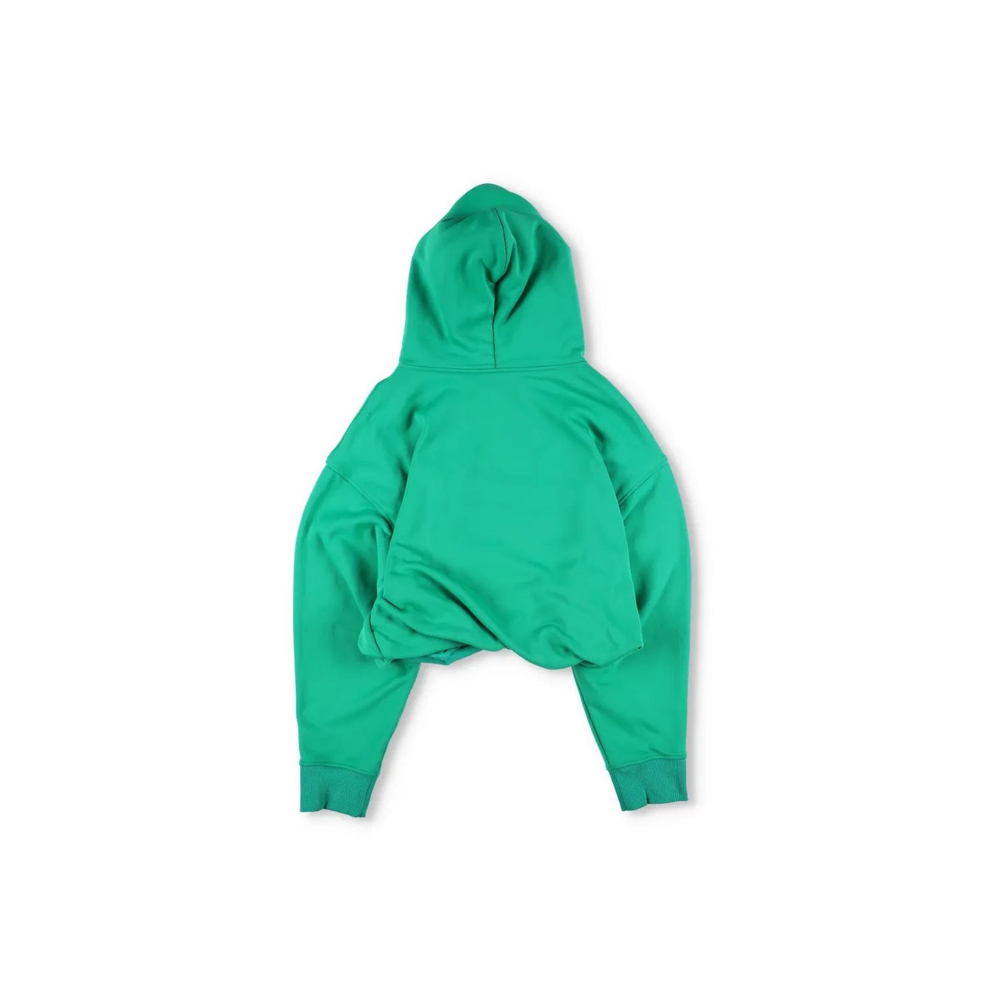 THE ATTICO Womens Cropped Hoodie Green Cotton Blend Pullover Size M RRP 320 — View 8
