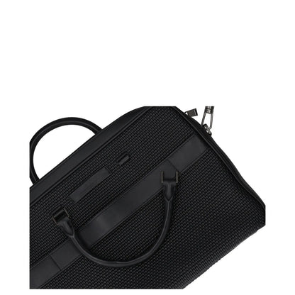 ERMENEGILDO ZEGNA Luxury Tailoring Edgy Laptop Bag Black Briefcase OS RRP 1000 — View 7