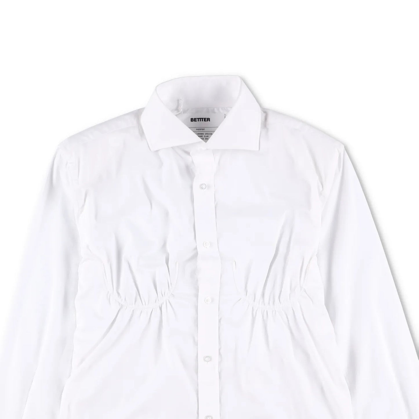 BETTTER Womens Fitted Bra Shirt White Basic Button-Up White Size S RRP 530 — View 2