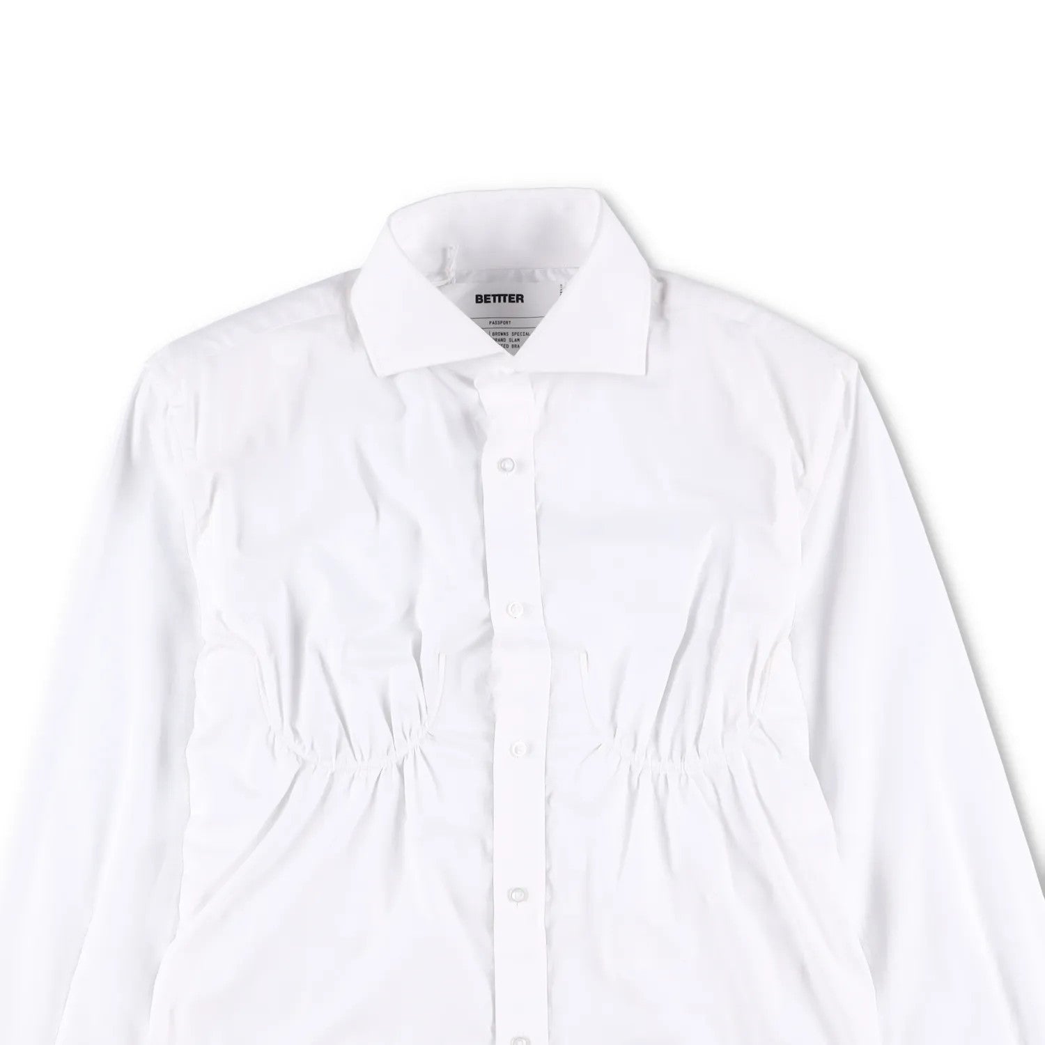 BETTTER Womens Fitted Bra Shirt White Basic Button-Up White Size S RRP 530 — View 2
