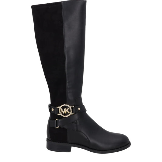 MICHAEL KORS Womens Rory Boots Black Comfort Zip Flat Heel Size UK 4 RRP 345