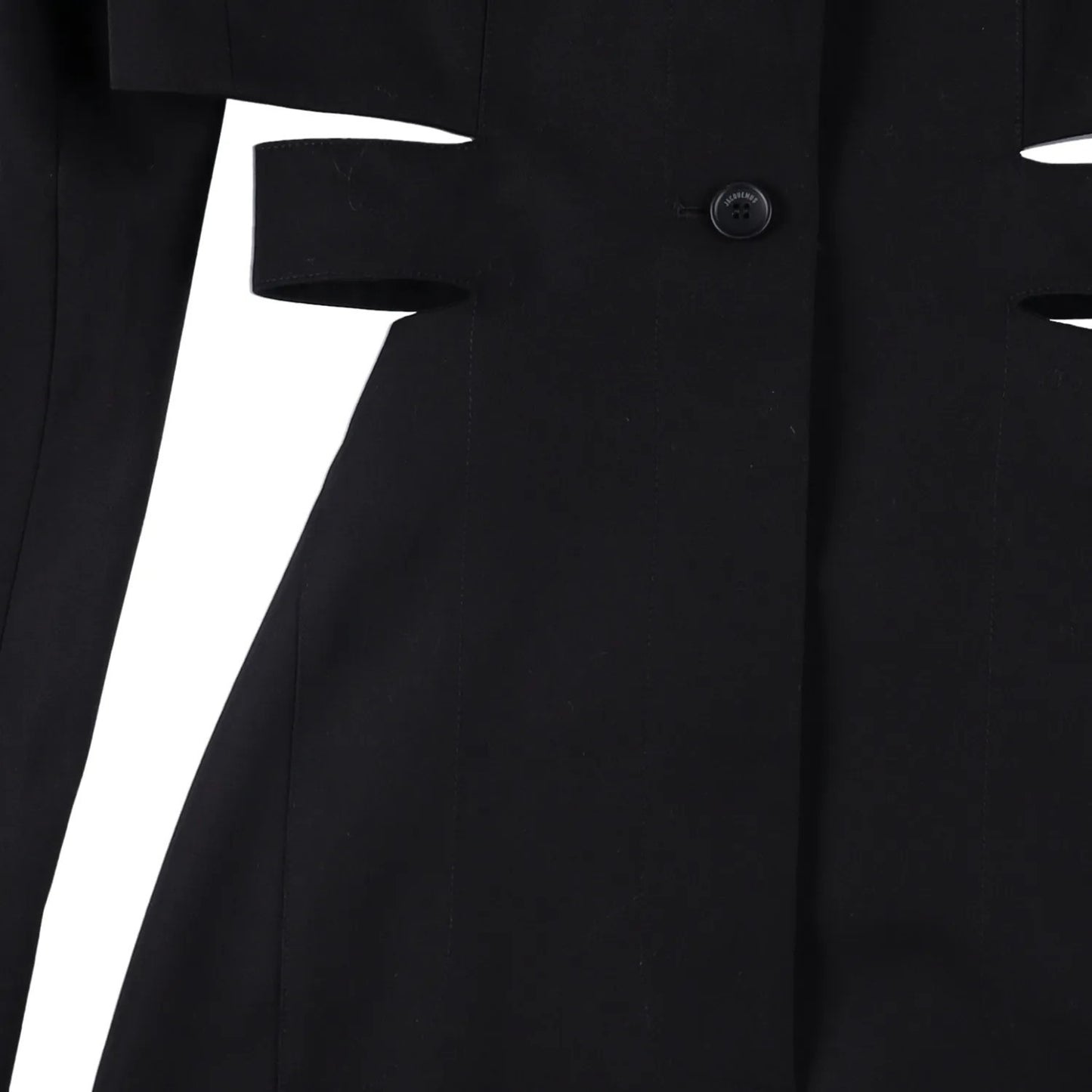 JACQUEMUS Womens La Robe Bari Long Sleeve Side Mini Dress Black 38 RRP 830 — View 3
