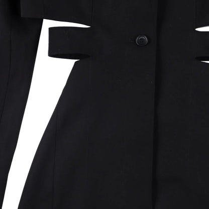 JACQUEMUS Womens La Robe Bari Long Sleeve Side Mini Dress Black 38 RRP 830 — View 3
