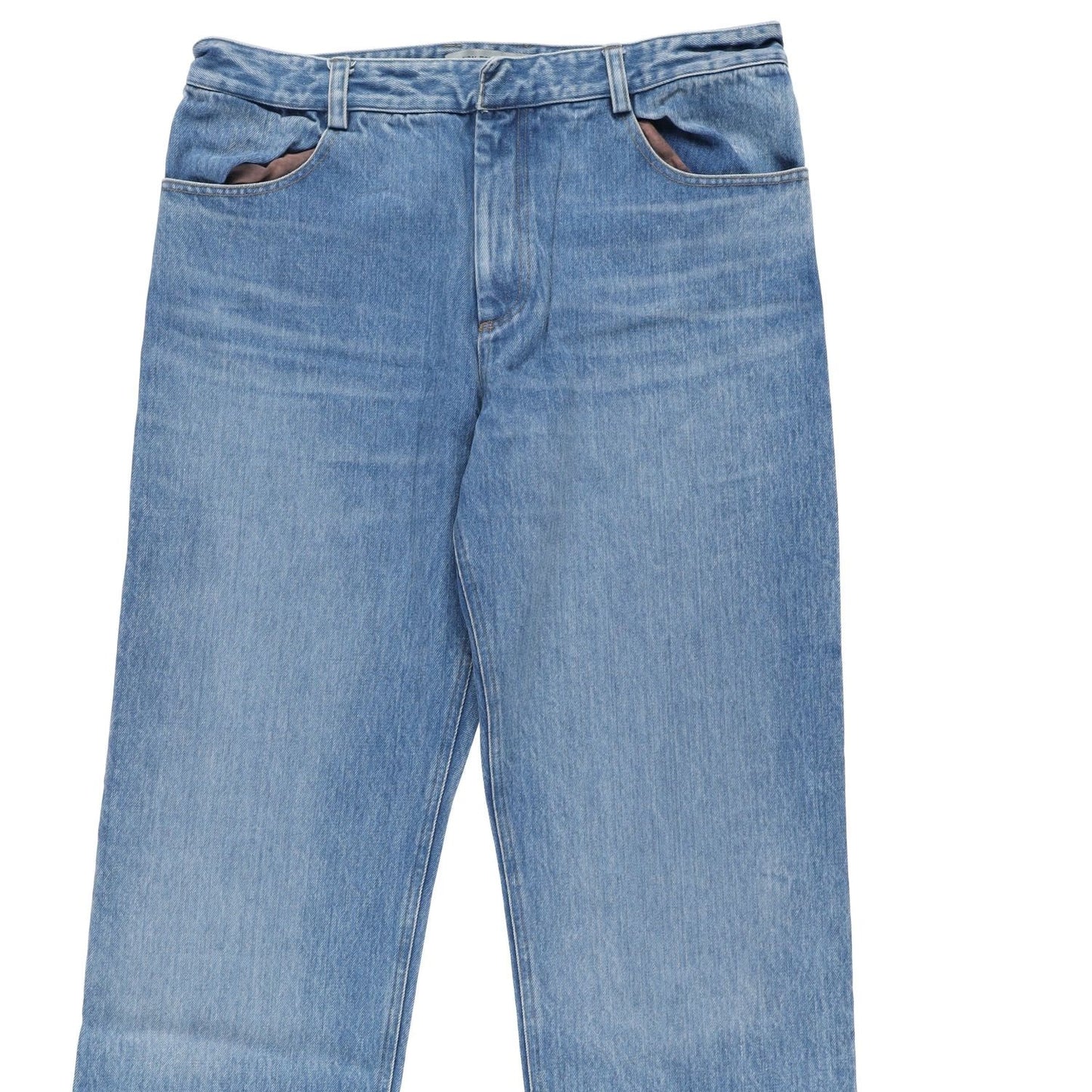 AARON ESH Mens Puddle Jean Blue Wash Flared Relaxed Fit High Rise Size 36 RRP403 — View 5
