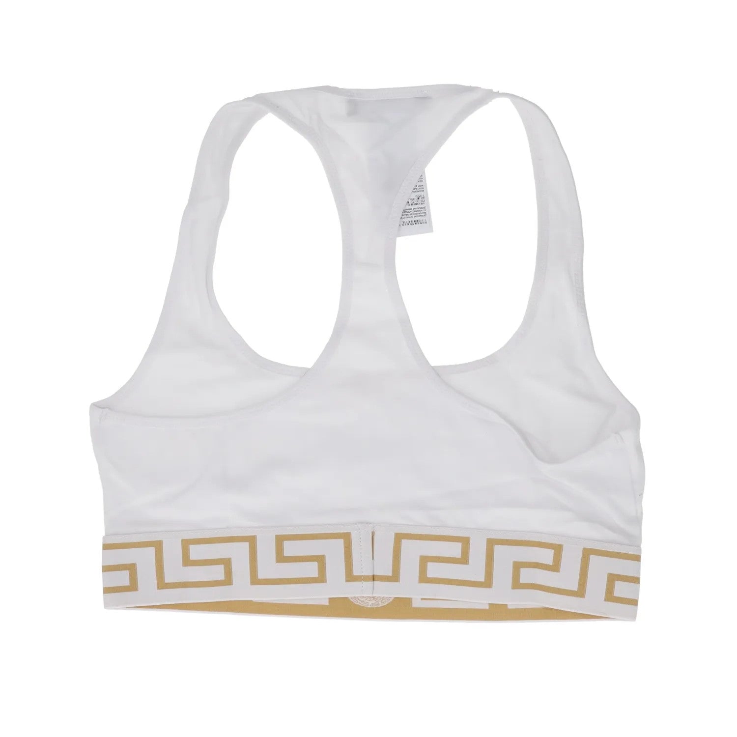 VERSACE Womens Bra Soft Cup Square Neck Topeka White Greek Racerback 2 RRP 75 — View 8