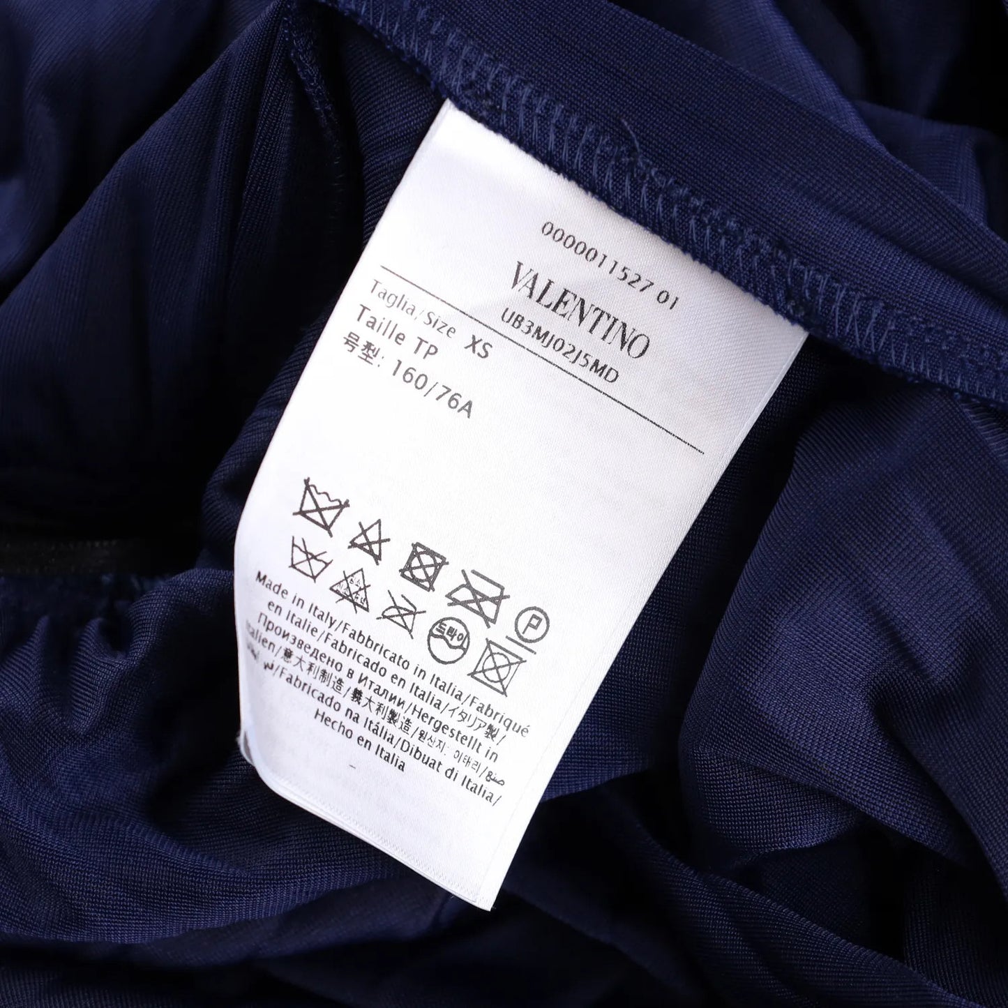 Valentino Womens Midi Dress Blue Velvet Pleated Long Balloon Sleeve XS RRP 1800 — View 10