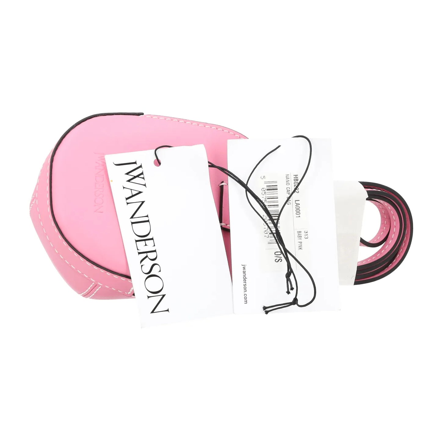 J.W. ANDERSON Womens Nano Cap Crossbody Bag Leather Baby Pink Size S RRP 295 — View 5