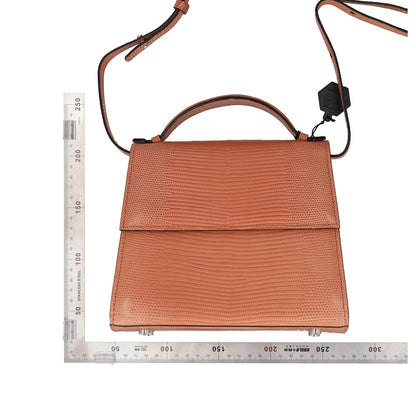 HUNTING SEASON Womens Top Handle Bag Structured Beige Leather Size S RRP 895 — View 10
