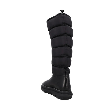 TORY BURCH Womens Knee High Snow Boots Black Leather Drawstring UK 2.5 RRP 350 — View 5