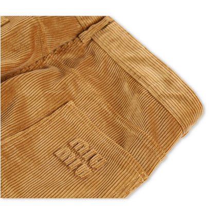 MIU MIU Men Velluto Coste Chino Trousers Yellow Corduroy Slash Pocket 50 RRP1220 — View 6