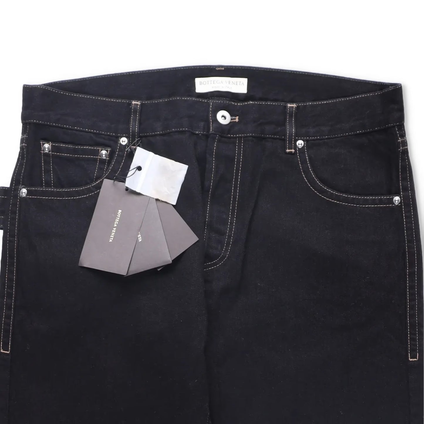 BOTTEGA VENETA Mens Denim Jeans Comfort Straight Leg Black Size 50 RRP 450 — View 5