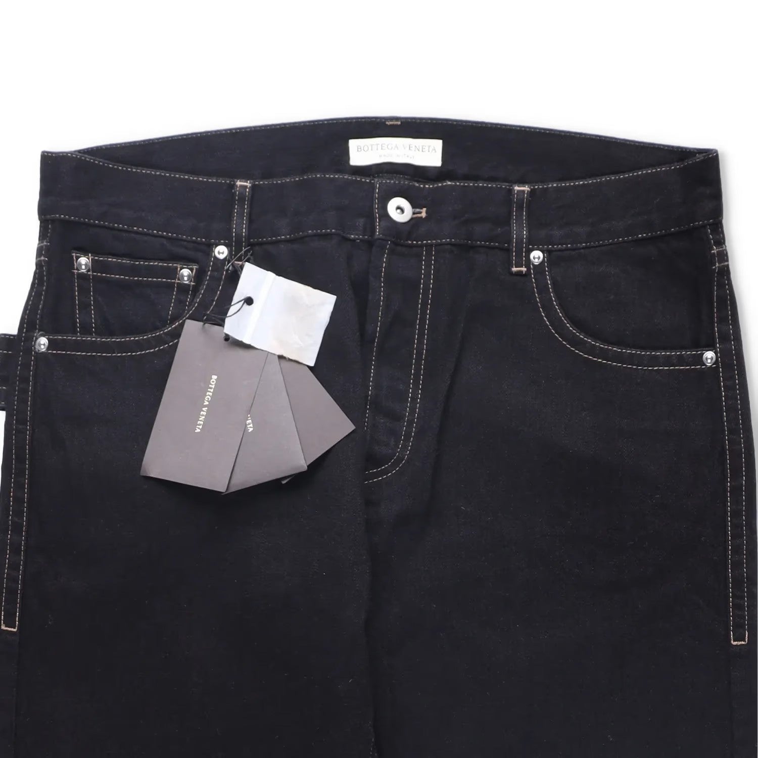 BOTTEGA VENETA Mens Denim Jeans Comfort Straight Leg Black Size 50 RRP 450 — View 5