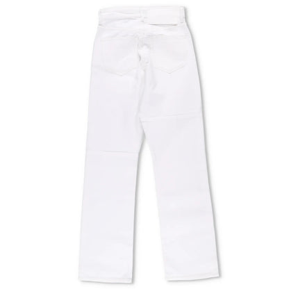 MM6 Mens Jeans Straight Leg High Waist Aluminium Denim Silver Size 26 RRP 406 — View 11
