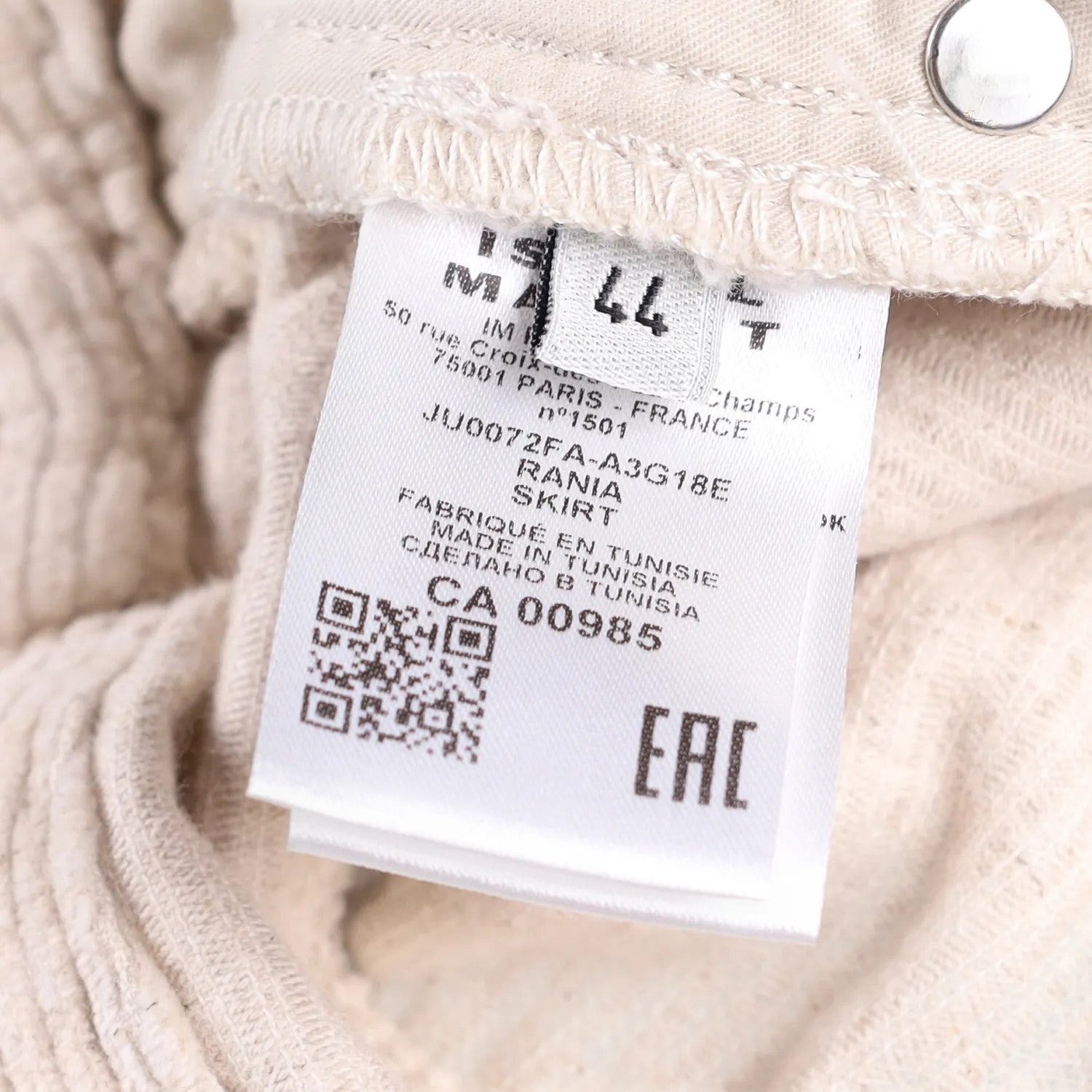 ISABEL MARANT ETOILE Womens Rania Mini Pencil Skirt Neutrals Corduroy 44 RRP 255 — View 9