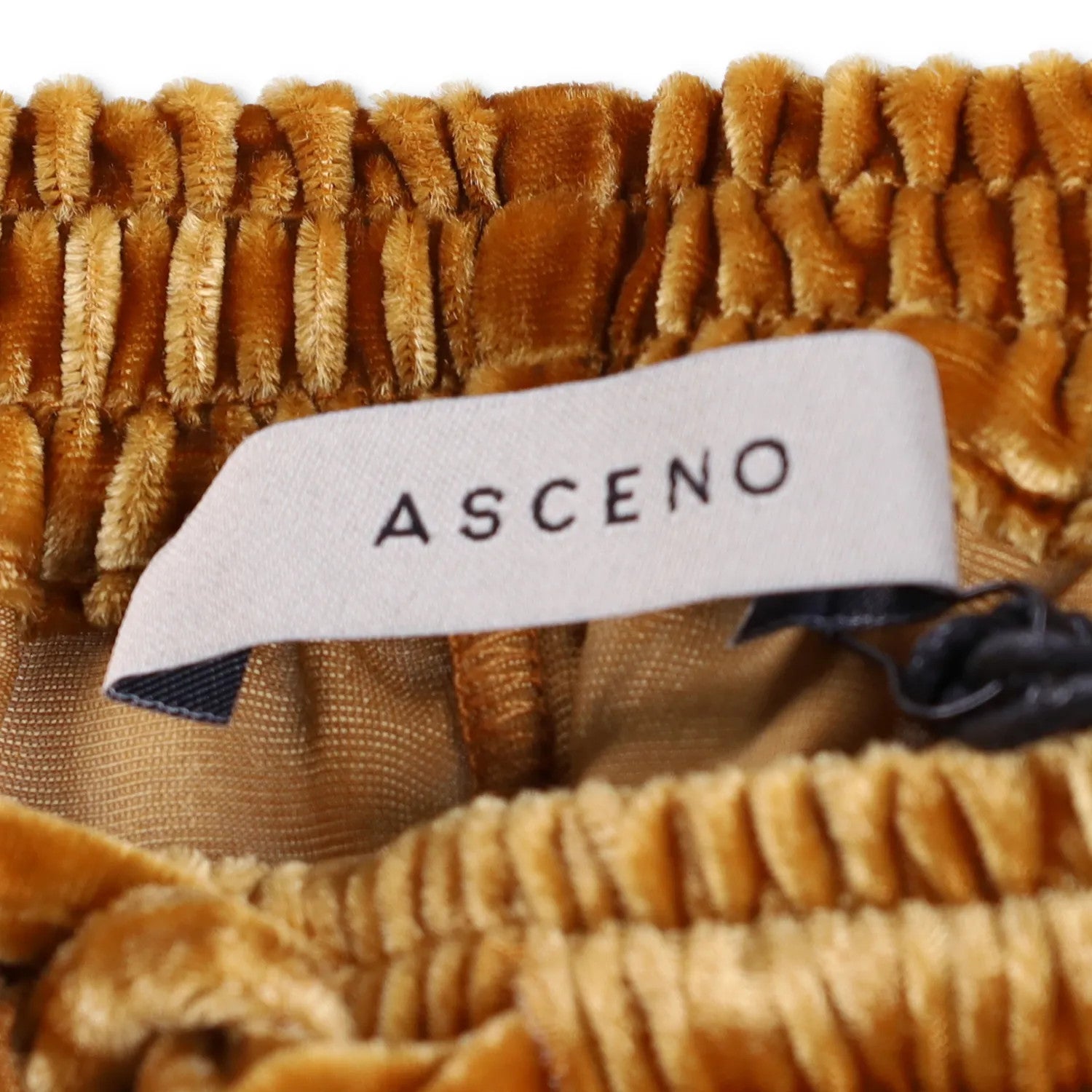 ASCENO Womens Aurelia Trousers Wide Leg Gold Yellow Drawstring Size XS RRP 250 — View 7