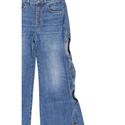 CHLOE Womens Chloe Trouser Denim Wide Leg Jeans Blue Relaxed Fit  28 RRP 762.4 — View 8