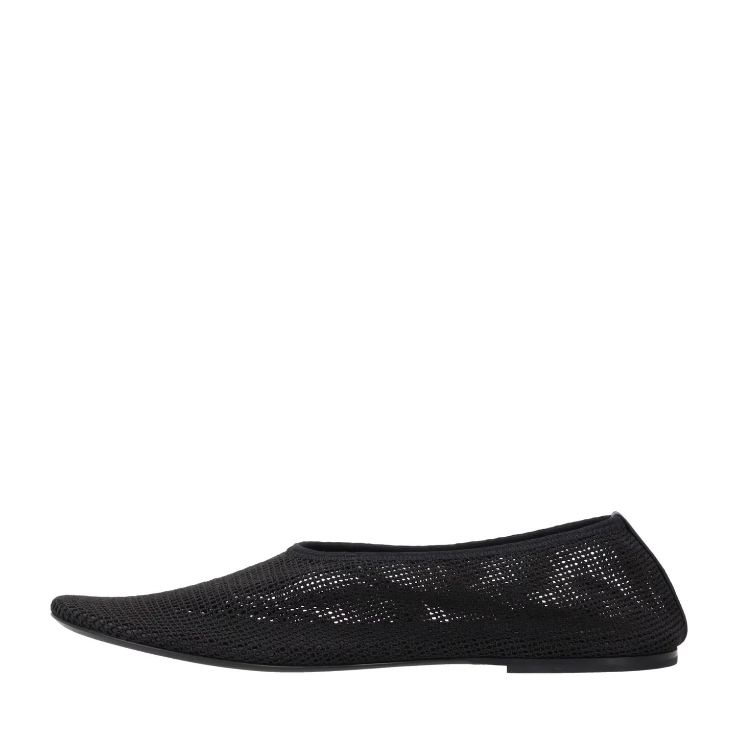 KHAITE Womens Marcy Mesh Ballet Flats Black Almond Toe Slip On UK 7 RRP 620 — View 4